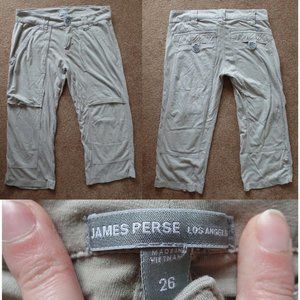James Perse Super Soft Cropped Pants with Pockets, sz 26